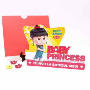 Invitatii Botez Contur Baby Princess 9