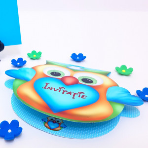 Invitatii Botez Contur Bufnita 2