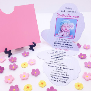 Invitatii Botez Contur Daisy