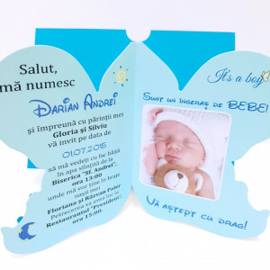 Invitatii Botez Contur Ingeras B5