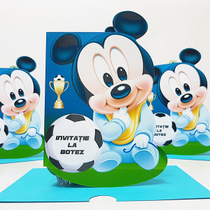 Invitatii Botez Contur Mickey Mouse 14