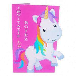 Invitatii Botez Contur Unicorn 1