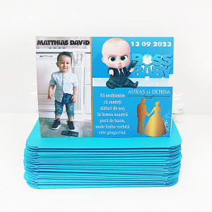 Marturie 2 IN 1 Magnet Nunta-Botez Baby Boss