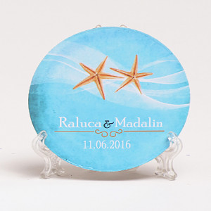 Marturie Nunta Magnet Rotund Stele de Mare