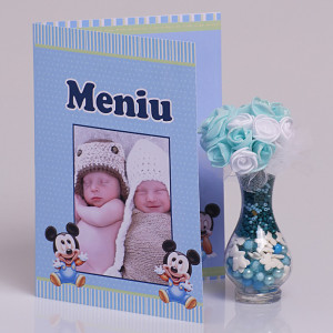 Meniu Botez cu Foto Gemeni Mickey Mouse 1