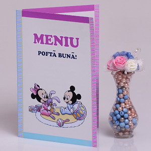 Meniu Botez Gemeni Simplu Mickey/Minnie
