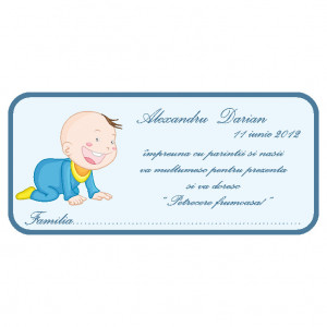 Plic Botez Bebe 80