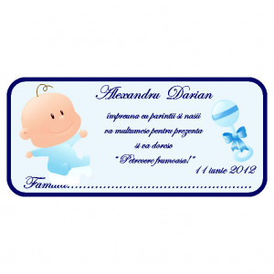 Plic Botez Bebe 90
