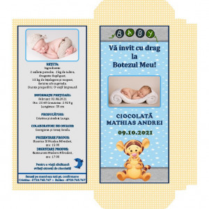 Invitatie Botez Cutie de Ciocolata Winnie the Pooh 9