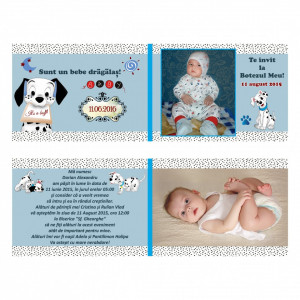 Invitatie Botez Dubla Dalmatian