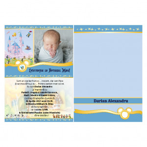 Invitatie Botez Papirus Disney 1