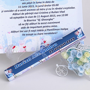 Invitatie Botez Papirus Ingeras
