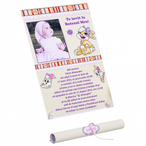 Invitatie Botez Papirus Lola
