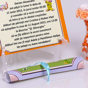 Invitatie Botez Papirus Pitic