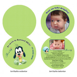 Invitatie Botez Rotunda Dubla Goofy