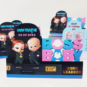 Invitatie Gemeni Baby Boss FB2