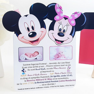 Invitatie Gemeni PRO Mickey-Minnie Var 1