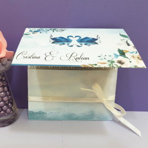 Invitatie Nunta Florale Lebede