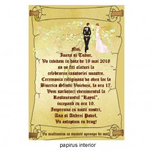 Invitatie Nunta Papirus INPAP15