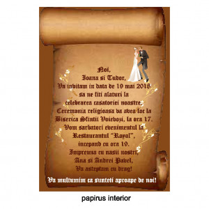 Invitatie Nunta Papirus INPAP20