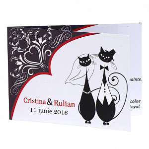 Invitatie Nunta Pisici Red