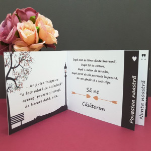 Invitatie Nunta Poveste Vintage