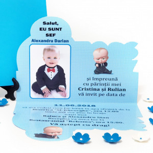 Invitatii Botez Contur Baby Boss 6