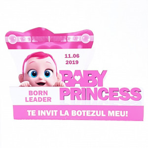Invitatii Botez Contur Baby Princess 10