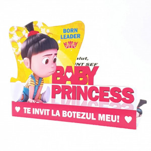 Invitatii Botez Contur Baby Princess 7
