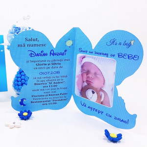 Invitatii Botez Contur Ingeras B1