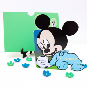 Invitatii Botez Contur Mickey Mouse 16