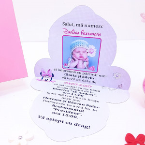 Invitatii Botez Contur Minnie Mouse 2