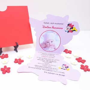 Invitatii Botez Contur Minnie Mouse 4