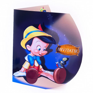 Invitatii Botez Contur Pinocchio