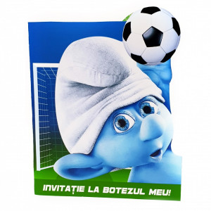 Invitatii Botez Contur Strumf 16