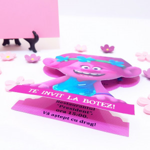 Invitatii Botez Contur Trolls