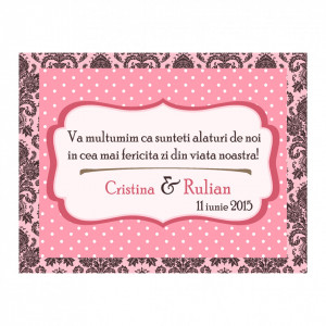 Marturie Nunta Magnet Pink