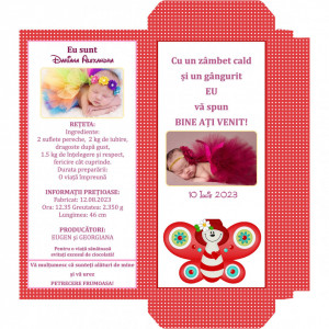 Marturii Botez Cutie de Ciocolata Fluture F1