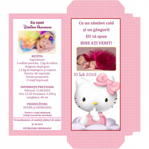 Marturii Botez Cutie de Ciocolata Hello Kitty 3