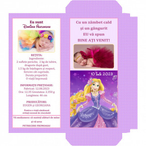 Marturii Botez Cutie de Ciocolata Rapunzel 1