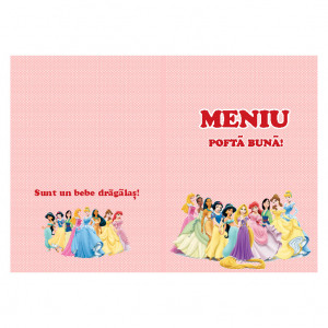 Meniu Botez Simplu Fetite Printese Disney