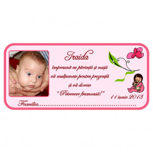 Plic Botez cu Foto Bebelusa 1