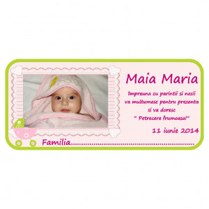 Plic Botez cu Foto Bebelusa 31