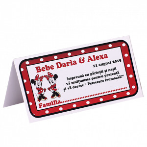 Plic Botez Gemeni 2 Minnie Mouse Var 2