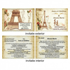 Invitatie 2 in 1 Nunta-Botez Dublu 17