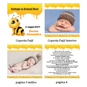 Invitatie Botez Carticica Albinutul Buclucas