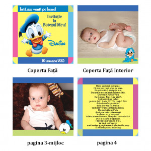 Invitatie Botez Carticica Donald