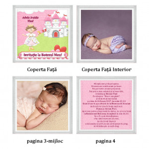 Invitatie Botez Carticica Printesa Mititica