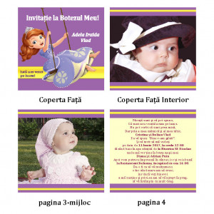 Invitatie Botez Carticica Printesa Sofia 1
