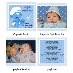 Invitatie Botez Carticica Strumf 2